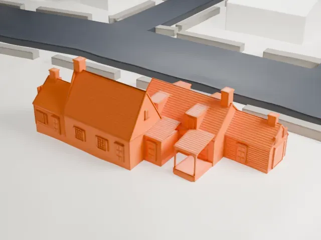 Billiou–Stillwell–Perine House model, East view