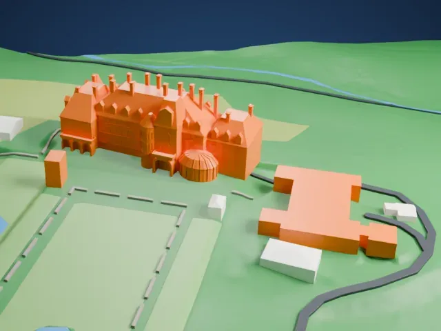 Biltmore Estate model, East view