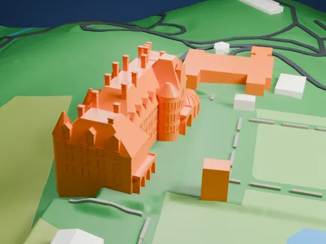 Biltmore Estate model, South view