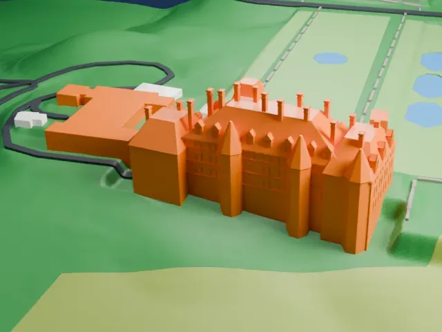 Biltmore Estate model, West view