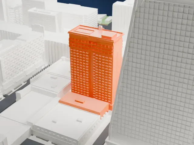 Binion's Gambling Hall and Hotel model, North view