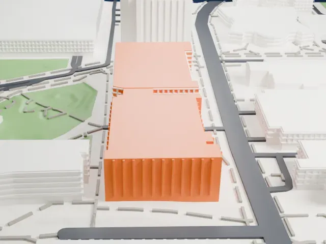 Biodesign Institute model, North view