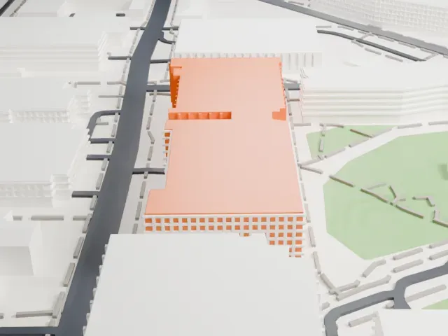 Biodesign Institute model, South view