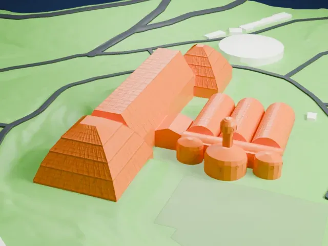 Biosphere 2 model, North view