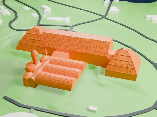 Biosphere 2 model, West view