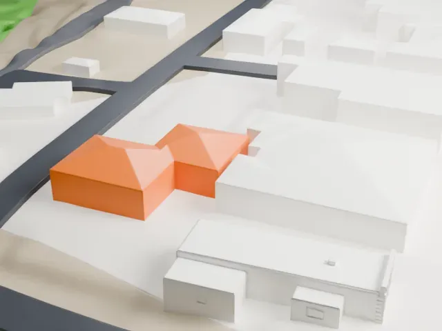 Bird Cage Theatre model, East view