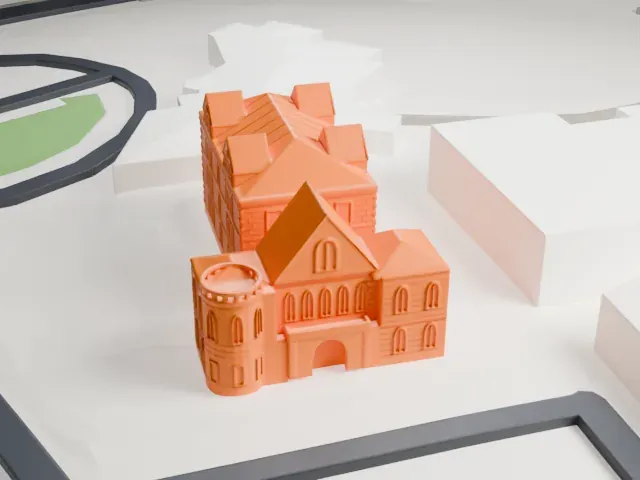Bishop Museum model, North view