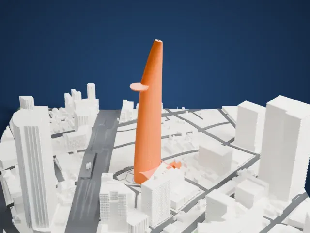 Bitexco Financial Tower model, East view