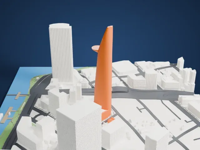 Bitexco Financial Tower model, North view