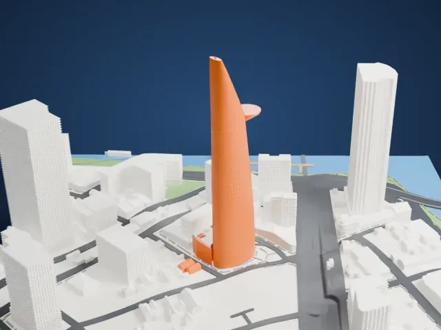 Bitexco Financial Tower model, West view