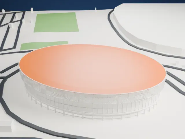 BK Arena model, North view