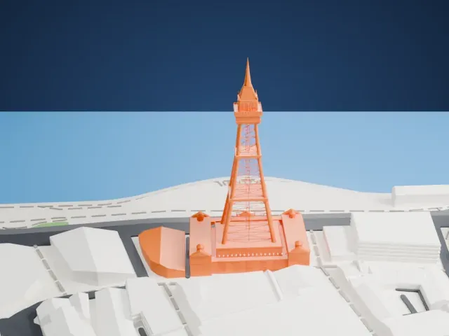 Blackpool Tower model, East view