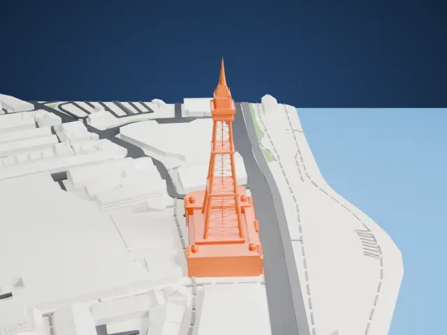 Blackpool Tower model, North view