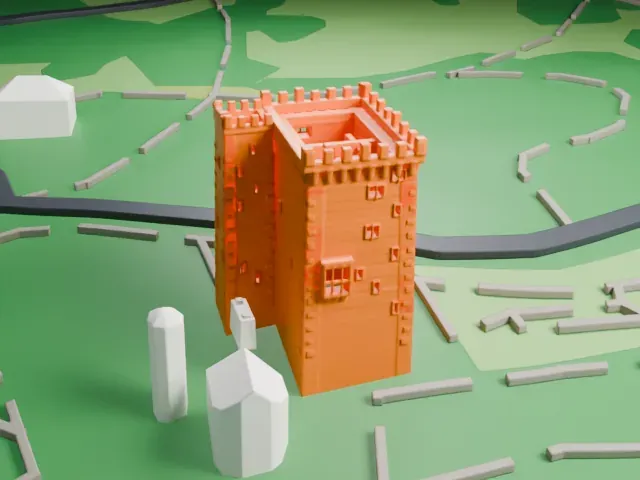 Blarney Castle model, North view