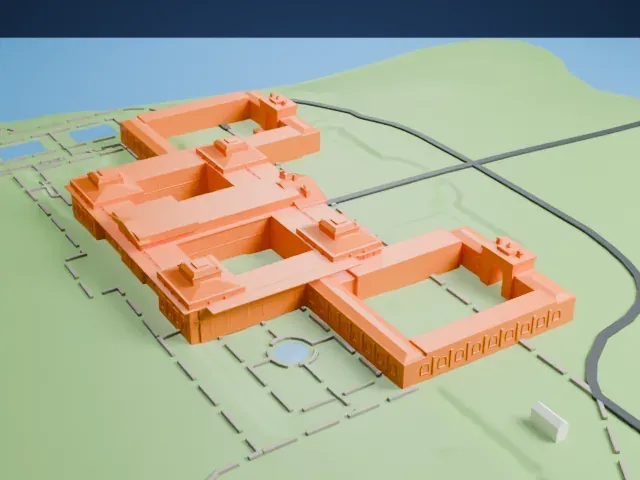 Blenheim Palace model, East view