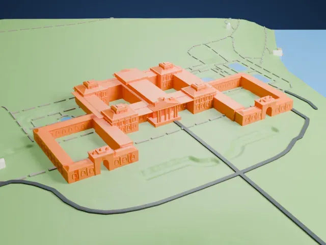 Blenheim Palace model, North view