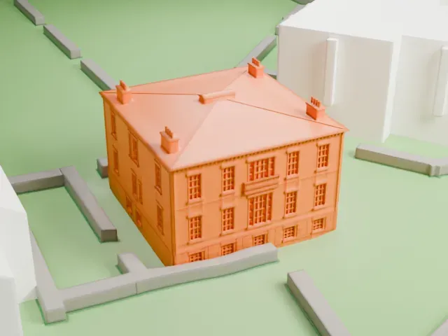 Block House, Governors Island model, South view