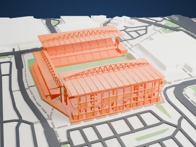 BMO Field model, East view