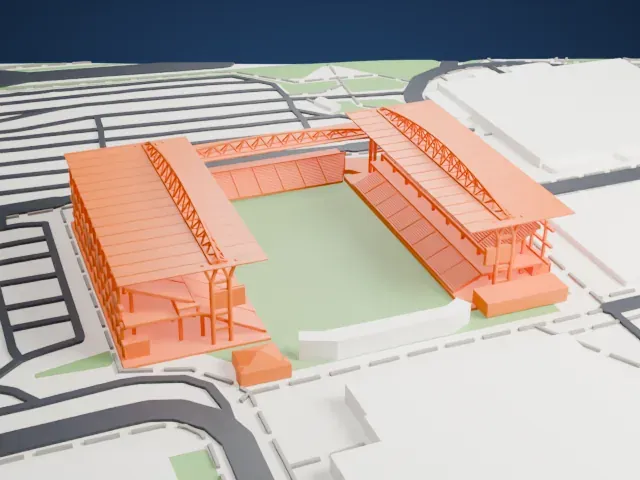 BMO Field model, North view