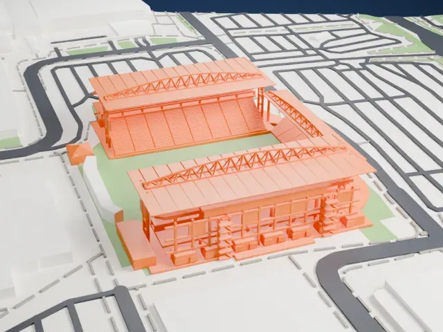 BMO Field model, West view