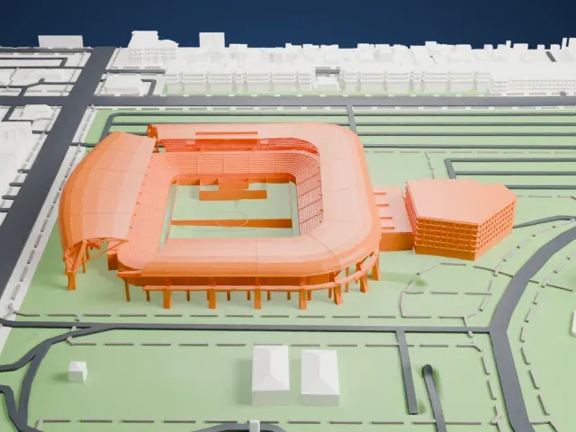 BMO Stadium model, North view