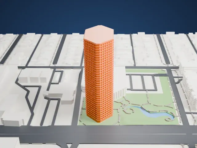 BMO Tower model, East view