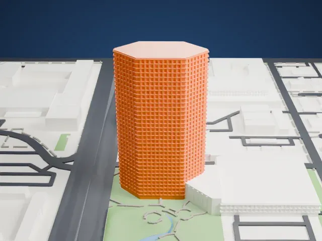 BMO Tower model, North view
