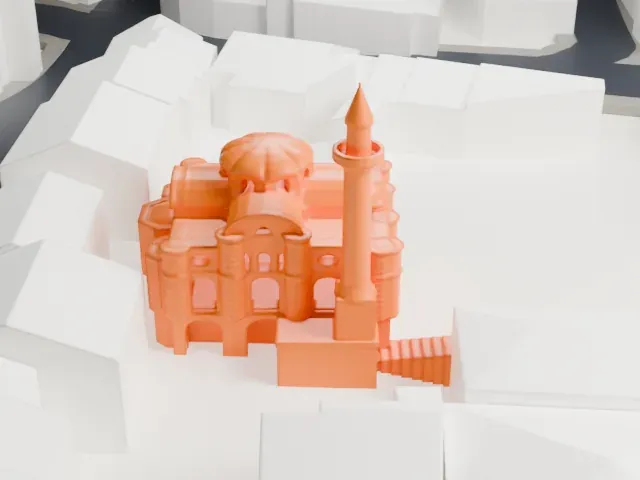 Bodrum Mosque model, East view