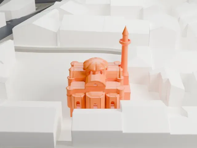 Bodrum Mosque model, South view