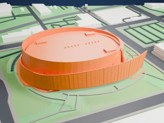 BOK Center model, South view