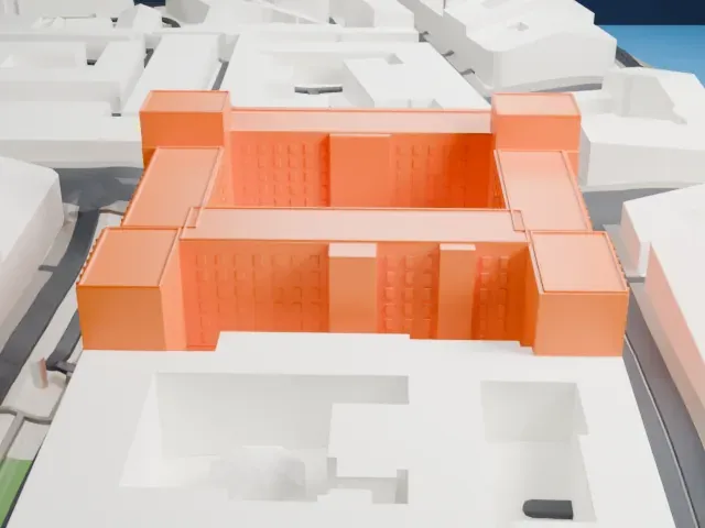 Bolshoy Dom model, East view