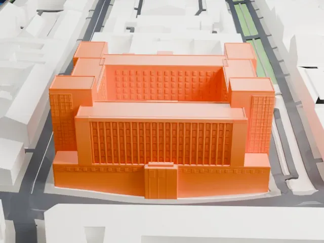 Bolshoy Dom model, West view