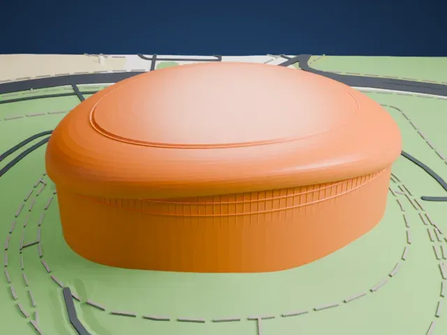Bolshoy Ice Dome model, East view