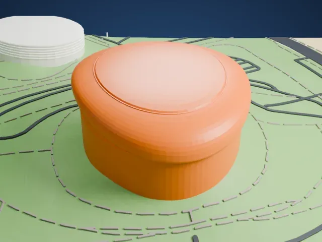 Bolshoy Ice Dome model, North view