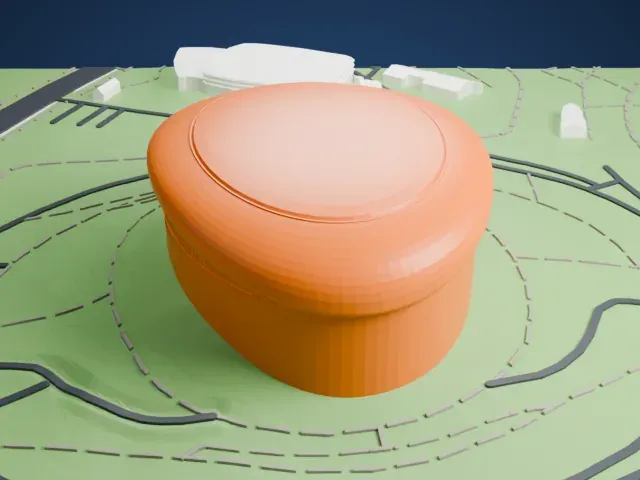Bolshoy Ice Dome model, South view