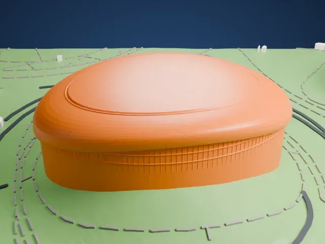 Bolshoy Ice Dome model, West view