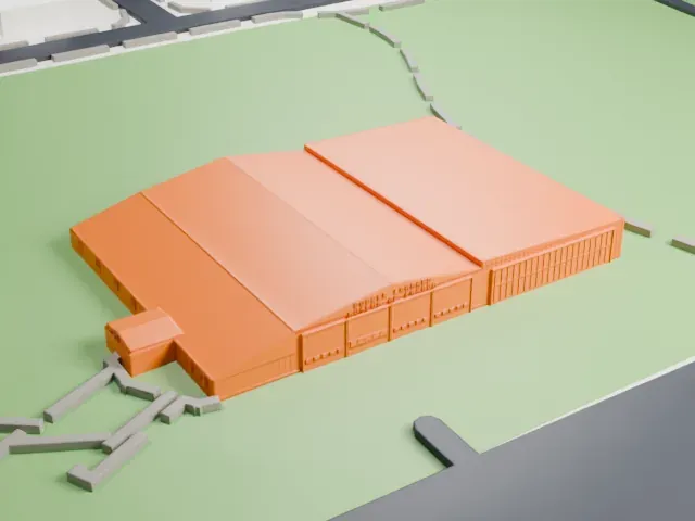 Bomber Command Museum of Canada Hangar model, East view