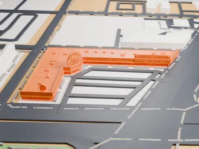 Bonanza Gift Shop model, South view