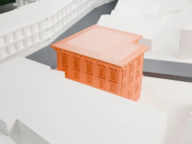 Boonton Public Library model, East view
