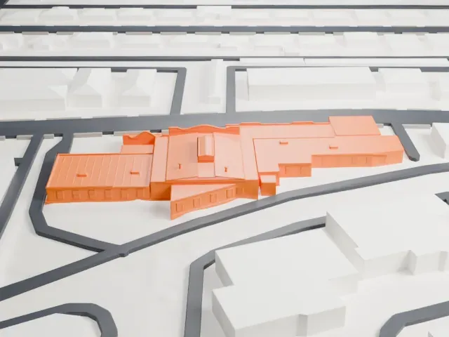 Borden Milk Company Creamery model, North view