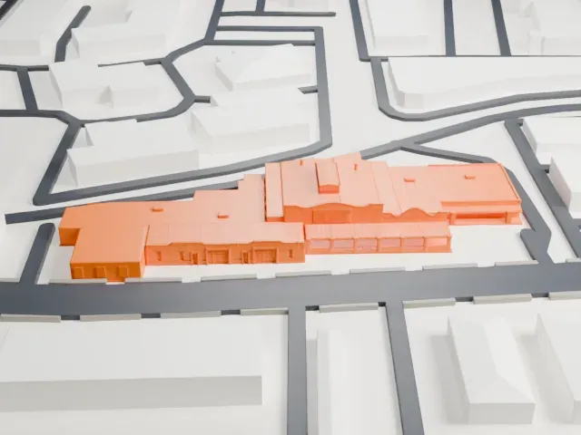 Borden Milk Company Creamery model, South view