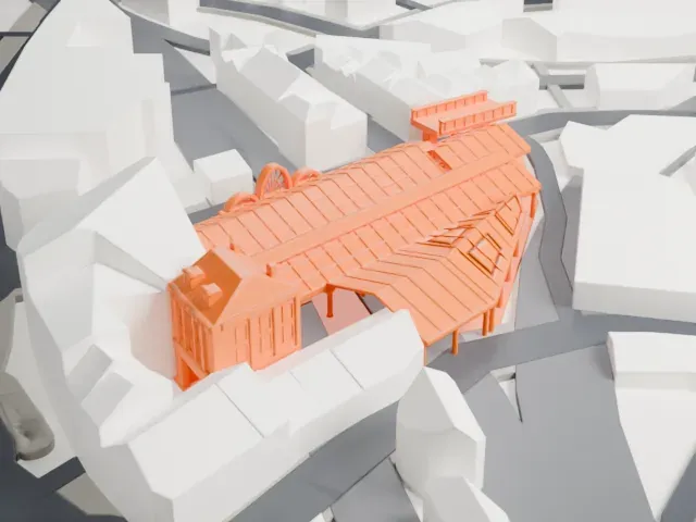 Borough Market model, East view