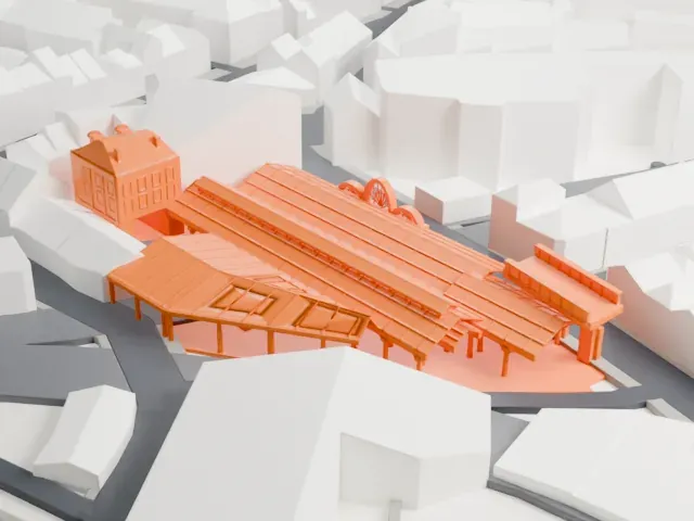 Borough Market model, North view
