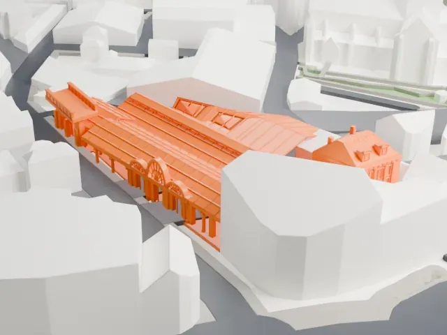 Borough Market model, South view