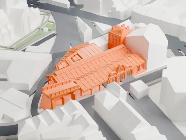Borough Market model, West view