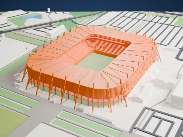 Borussia-Park model, North view