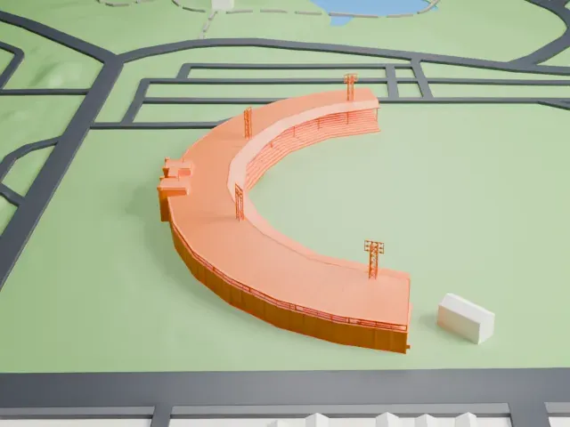 Bosse Field model, South view