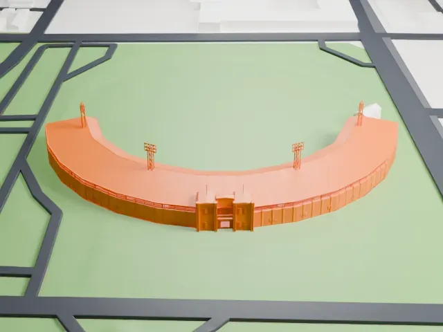 Bosse Field model, West view