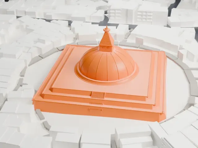 Boudhanath model, North view