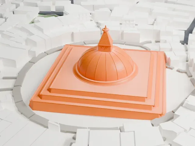 Boudhanath model, South view